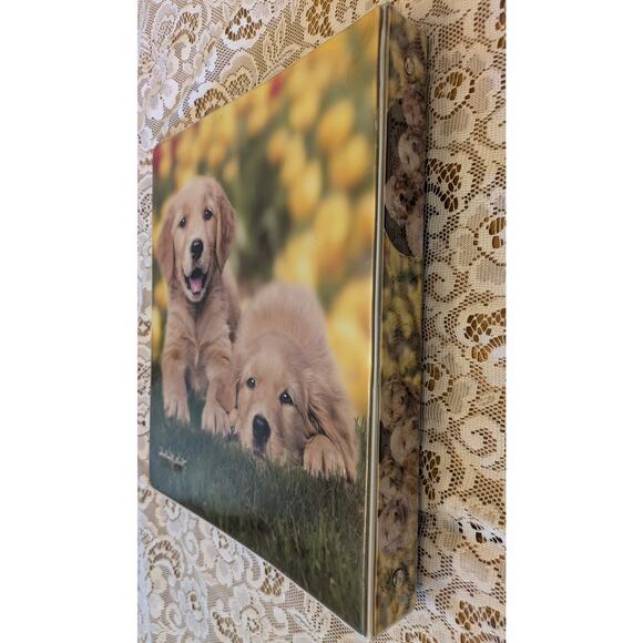 Keith Kimberlin Golden Retriever Lab Vintage Y2K Binder Spiral Notebook Puppy - Picture 1 of 3
